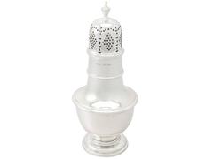 Antique Victorian Sterling Silver Baluster Shaped Sugar Caster
