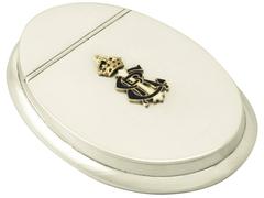 Sterling Silver and Enamel Tobacco Box - Antique Edwardian