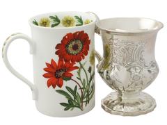 Sterling Silver Christening Mug - Antique Victorian
