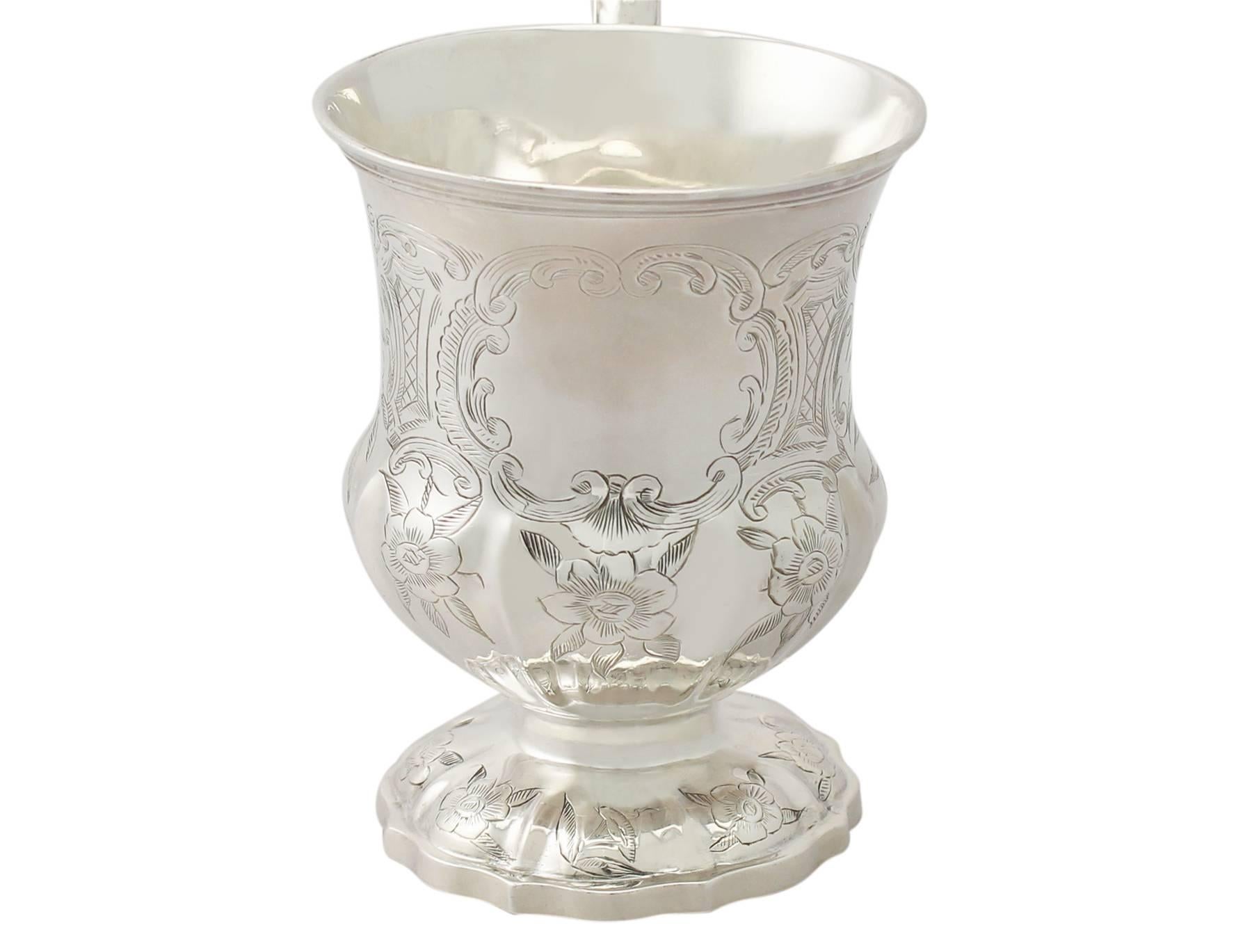 English Sterling Silver Christening Mug - Antique Victorian