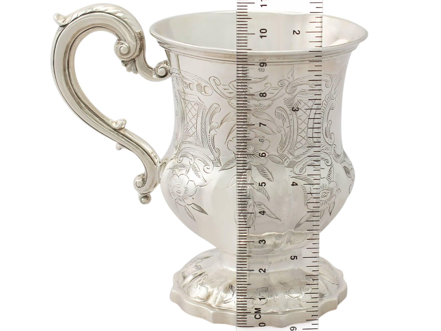 Sterling Silver Christening Mug - Antique Victorian 4