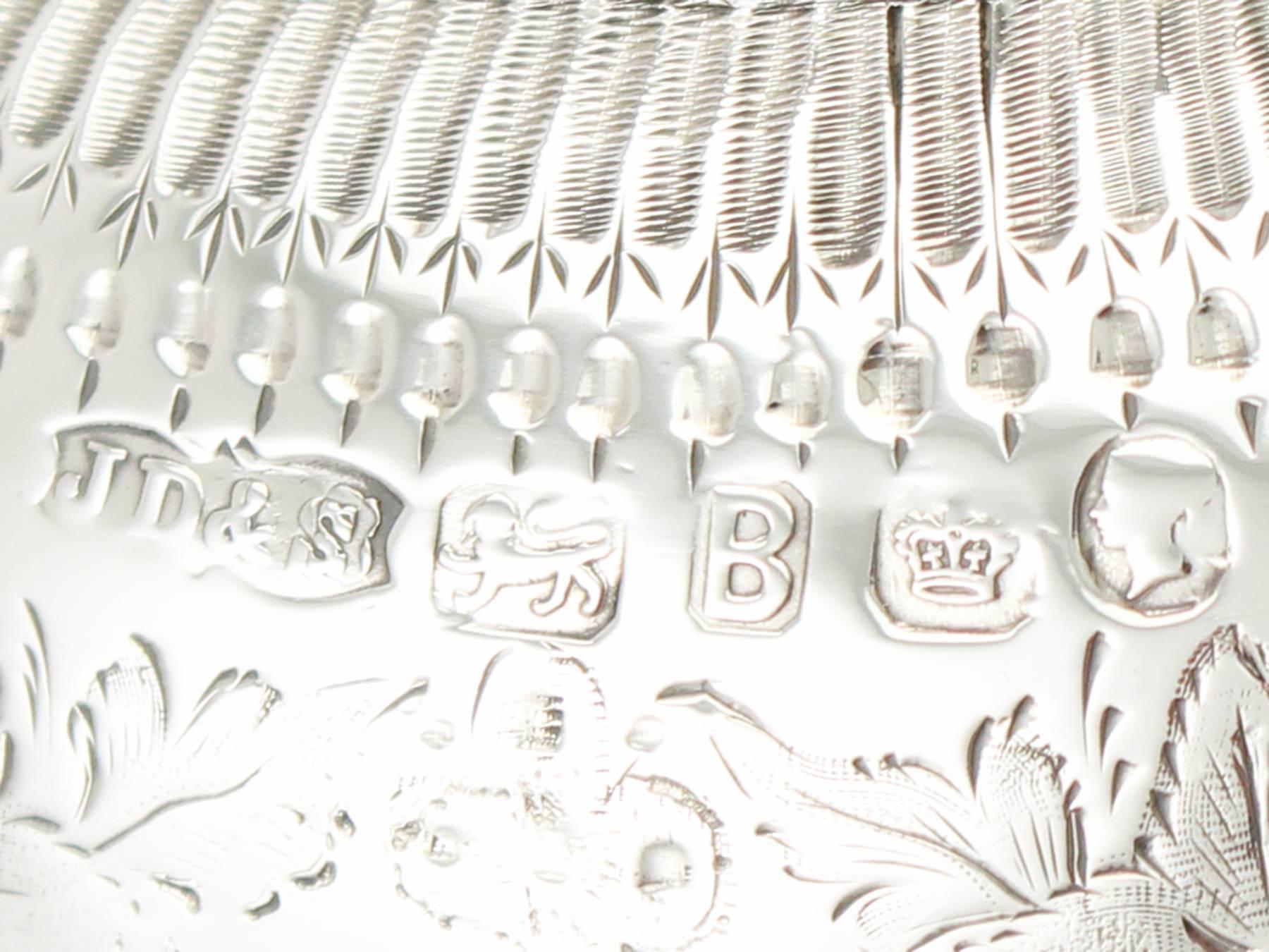 Sterling Silver Four-Piece Tea and Coffee Service, Antique Victorian 4