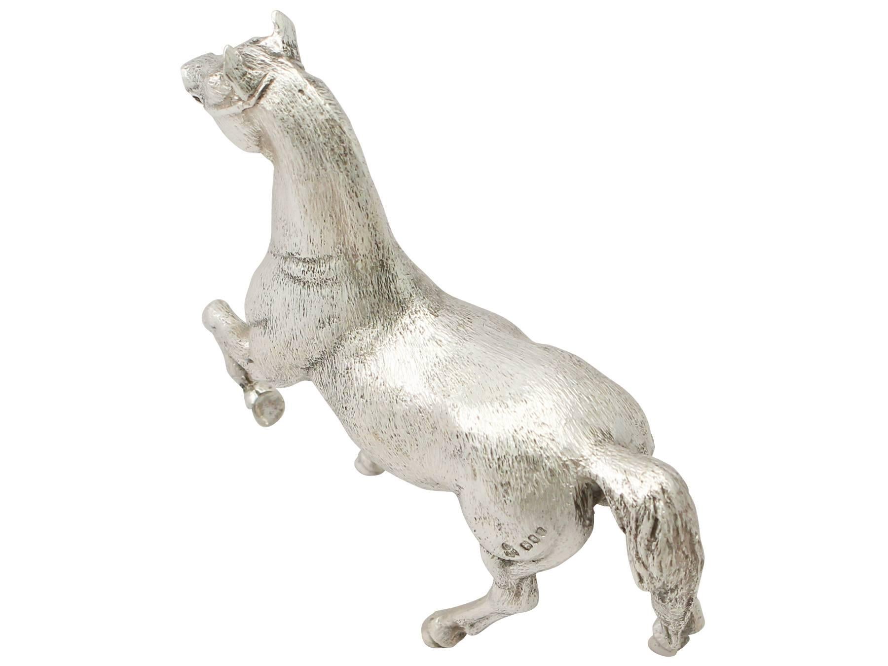 silver horse ornament