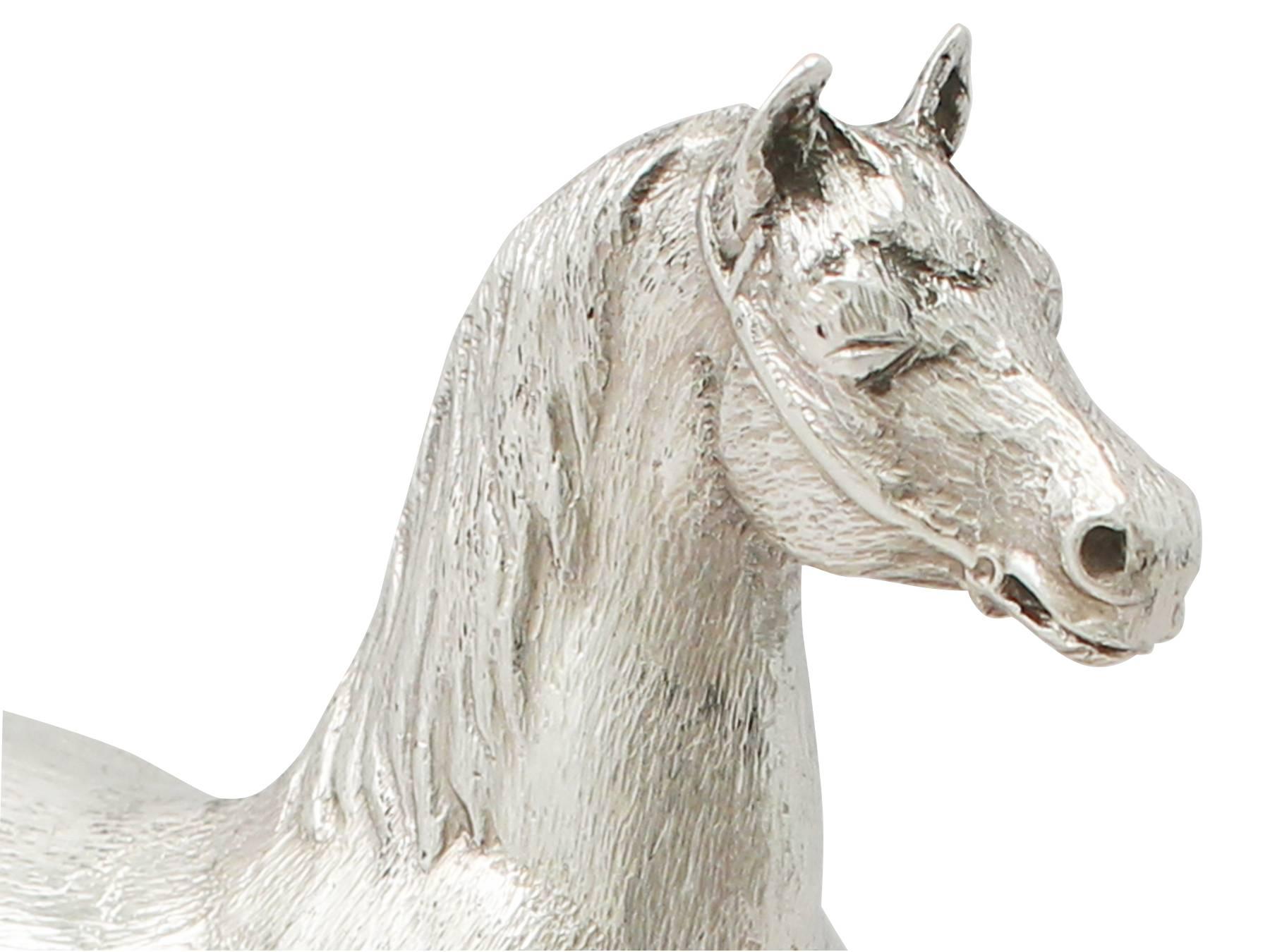 Late 20th Century Vintage Sterling Silver Model of a Horse
