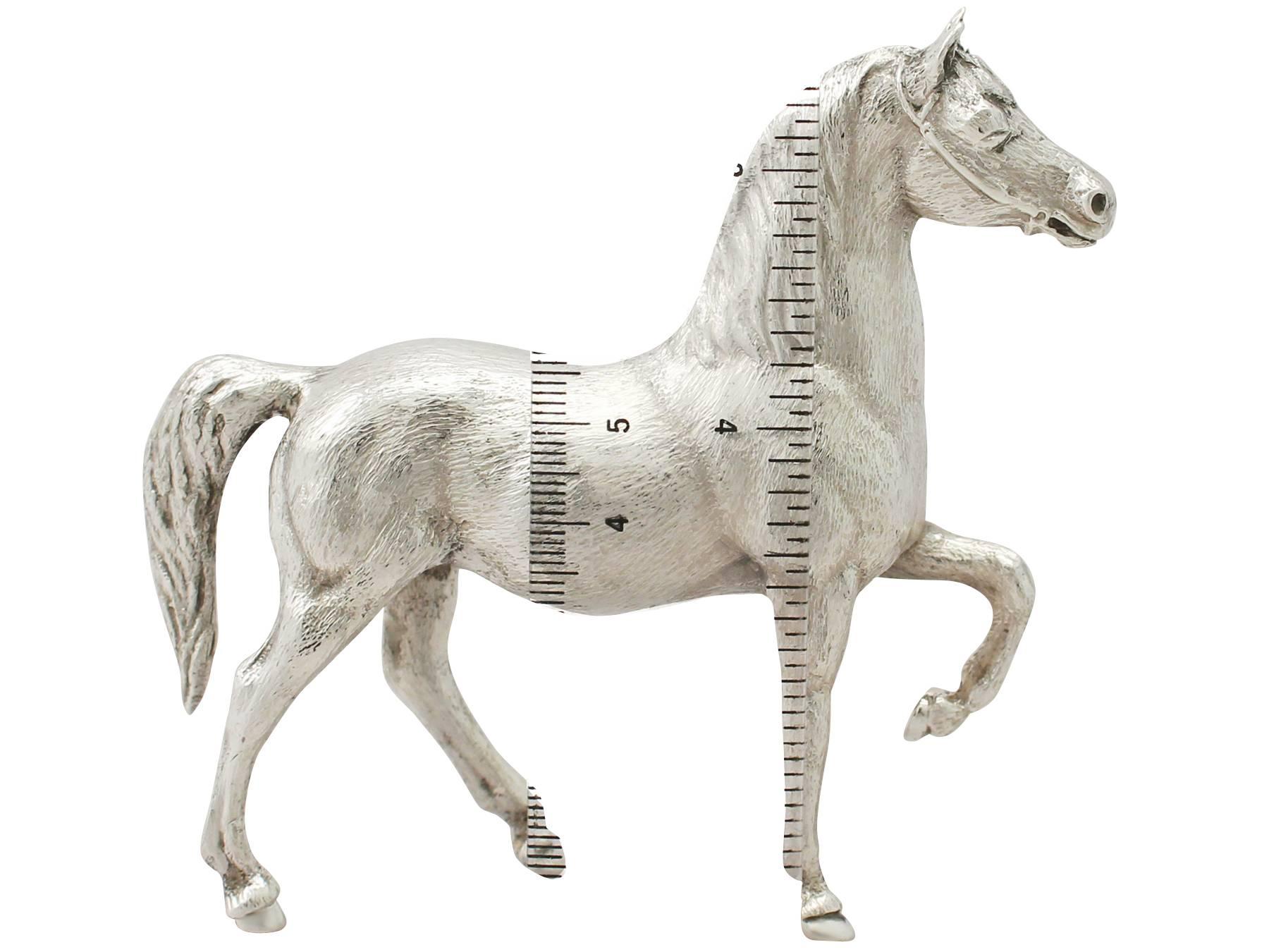 Vintage Sterling Silver Model of a Horse 3