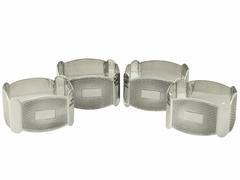 Sterling Silver Napkin Rings Set of Four, Art Deco Style, Antique George v