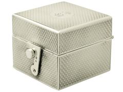 Sterling Silver Travelling Inkwell, Antique George V