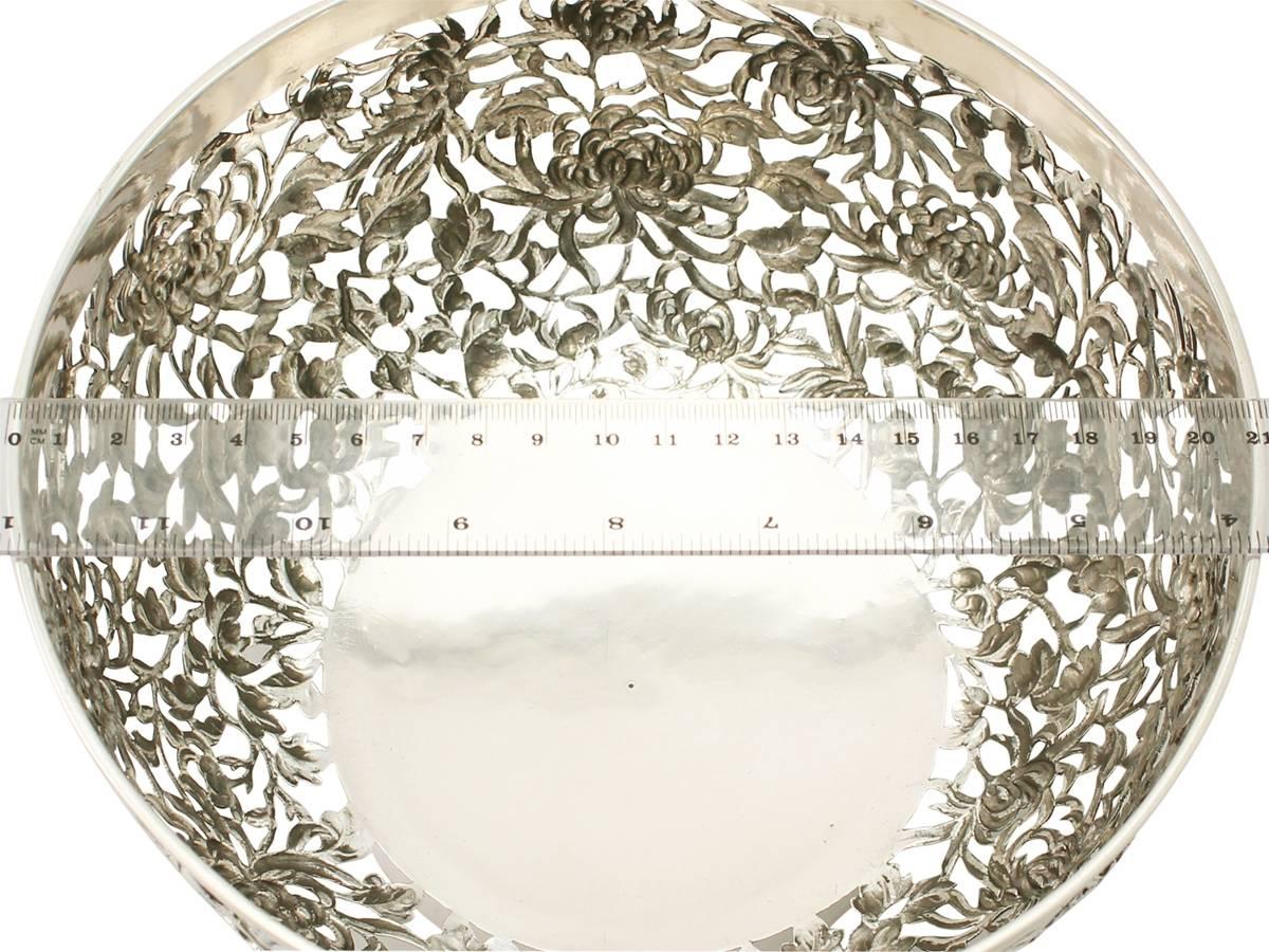 19th Century Chinese Export Silver Bowl - Antique Circa 1870