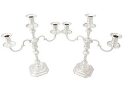 Sterling Silver Candelabra/Centerpiece, George I Style Vintage George VI
