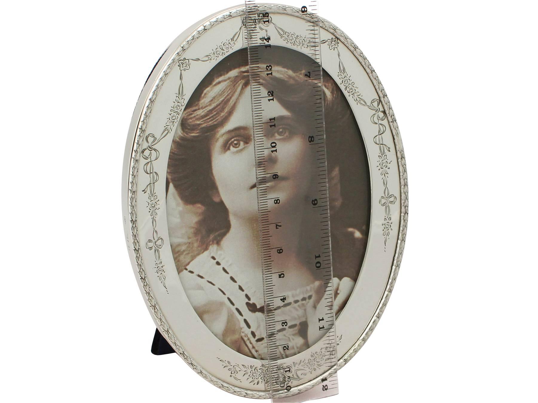 Sterling Silver Photograph Frame, Antique Edwardian 4