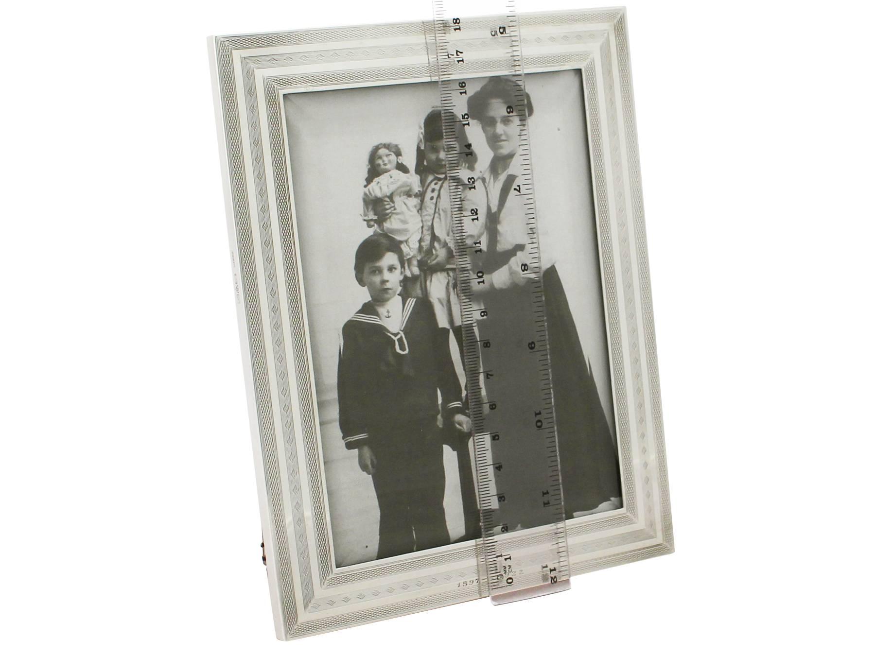 Sterling Silver Photograph Frame, Antique George V 4