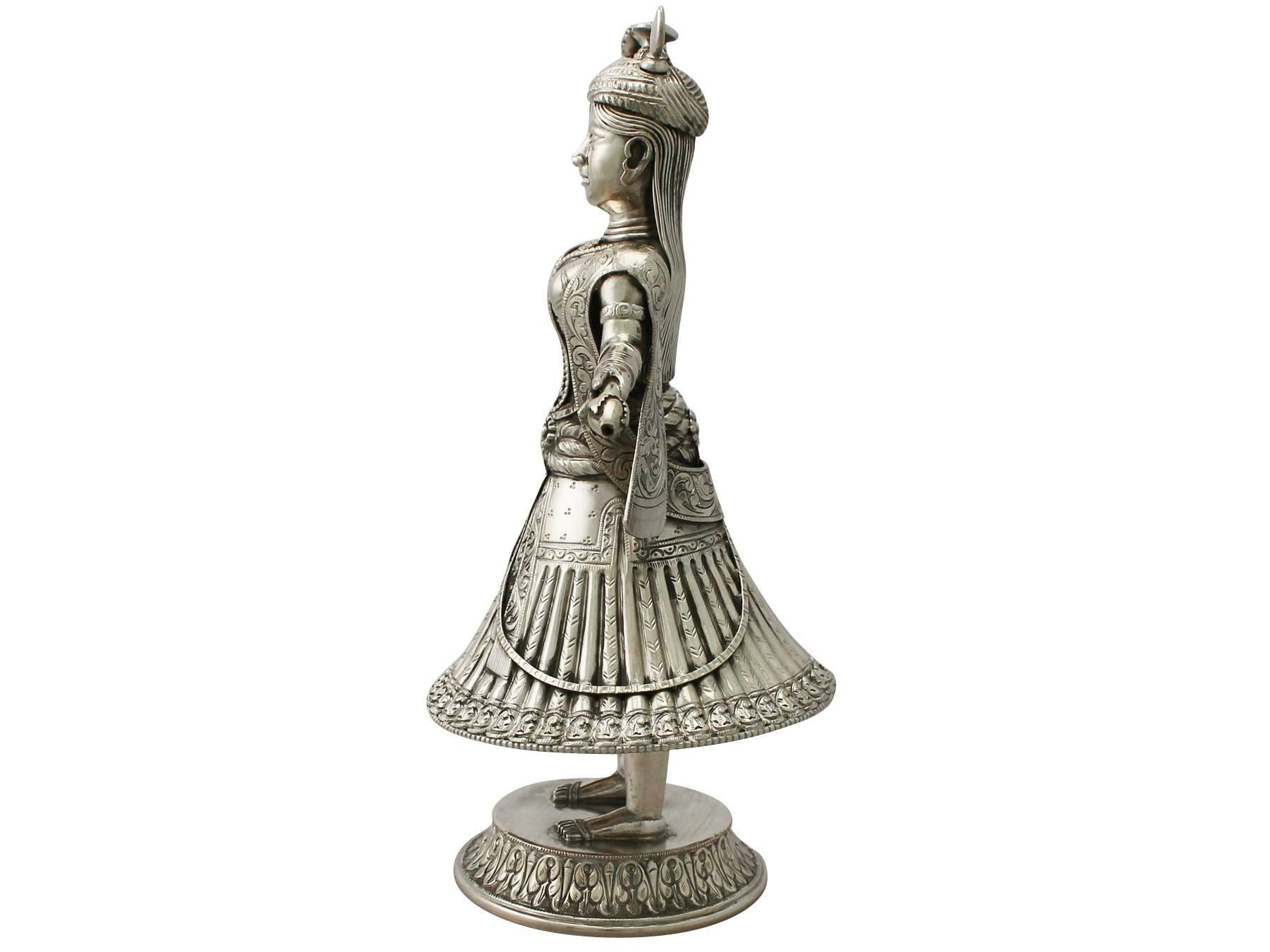 Other Indian Silver Rosewater Sprinkler, Antique, circa 1890