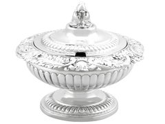 Antique George III Sterling Silver Mustard Pot by Emes & Barnard I, 1817