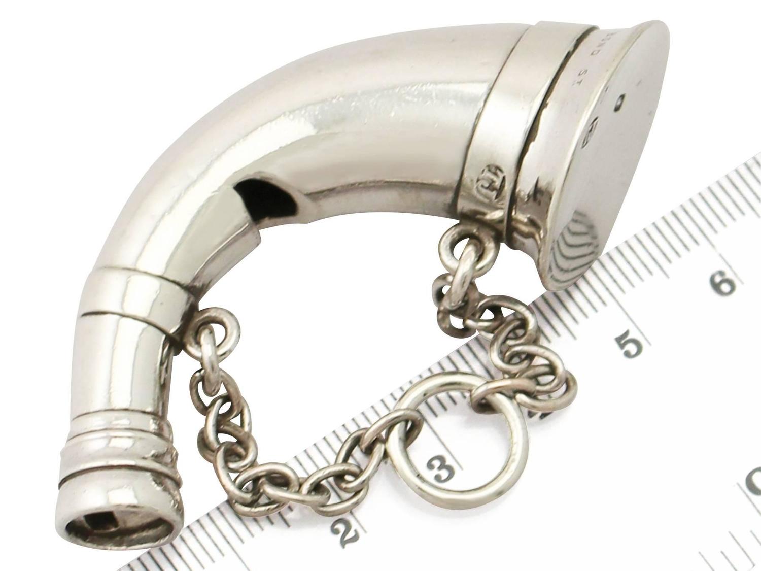 Sterling Silver Whistle, Antique Victorian For Sale at 1stdibs