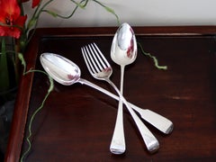 Georgian Sterling Silver Salad Fork, Old English Pattern, 1785, London