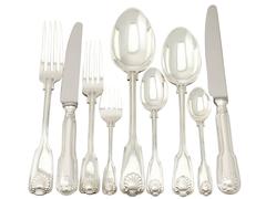 Antique Victorian Sterling Silver Canteen of Cutlery for Six Persons