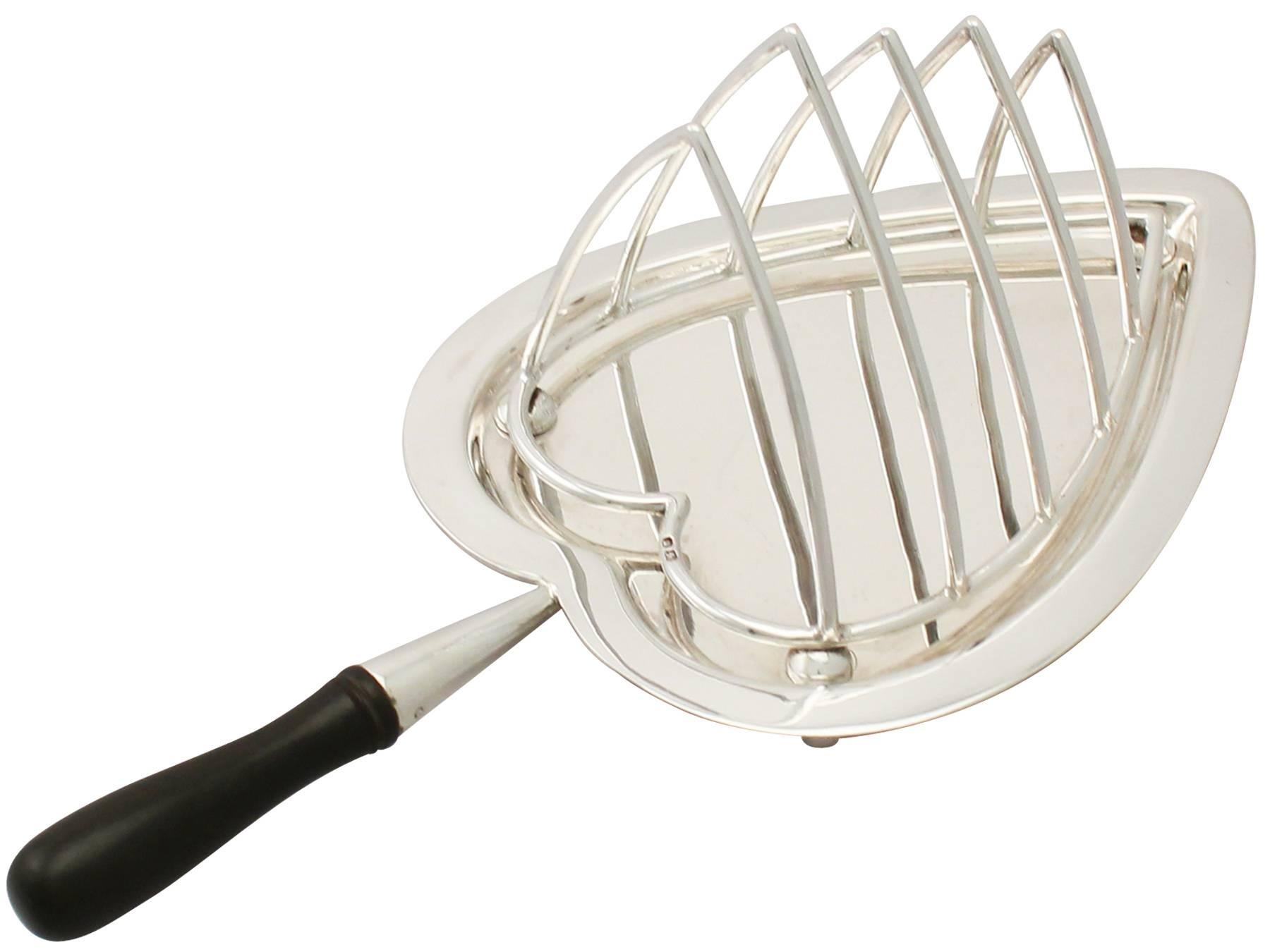 Sterling Silver Toast or Letter Rack, Antique Victorian