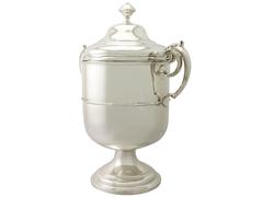 Sterling Silver Presentation/Champagne Cup and Cover - Antique Victorian