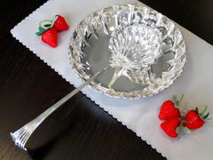 Antico mestolo da zuppa in argento sterling edoardiano (1904)