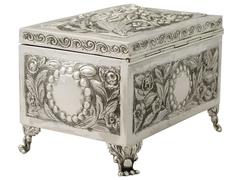 Sterling Silber Box/Schmuckschatulle - Antike Edwardian
