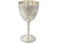 Sterling Silver Goblet, Antique Victorian