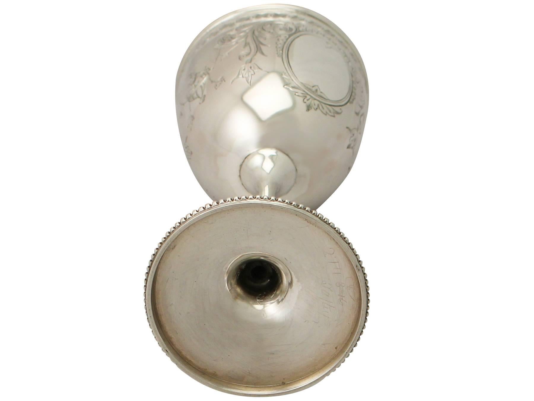 Sterling Silver Goblet, Antique Victorian 3