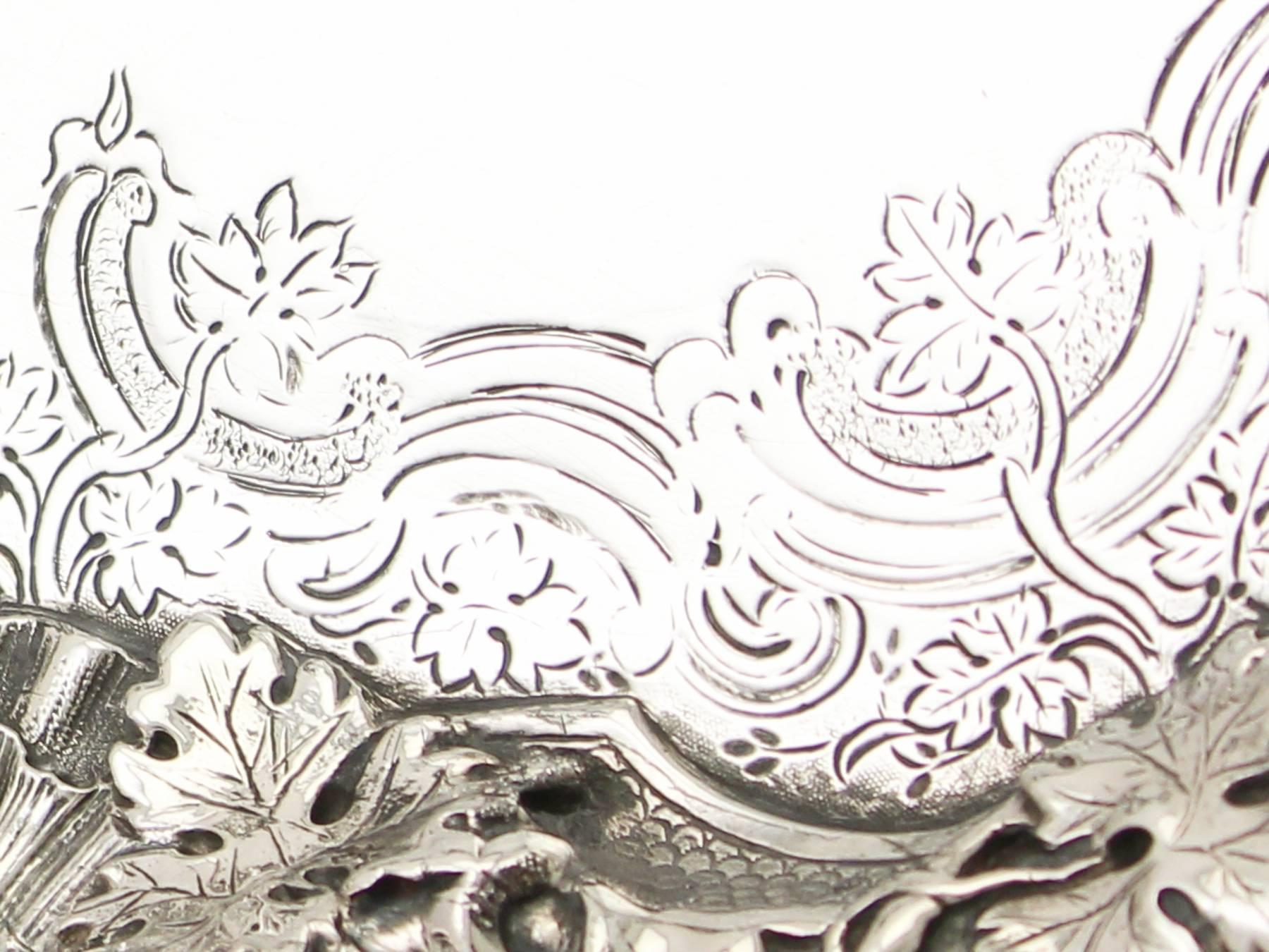 Antique George II Rococo Style Sterling Silver Salvers by Paul de Lamerie 1