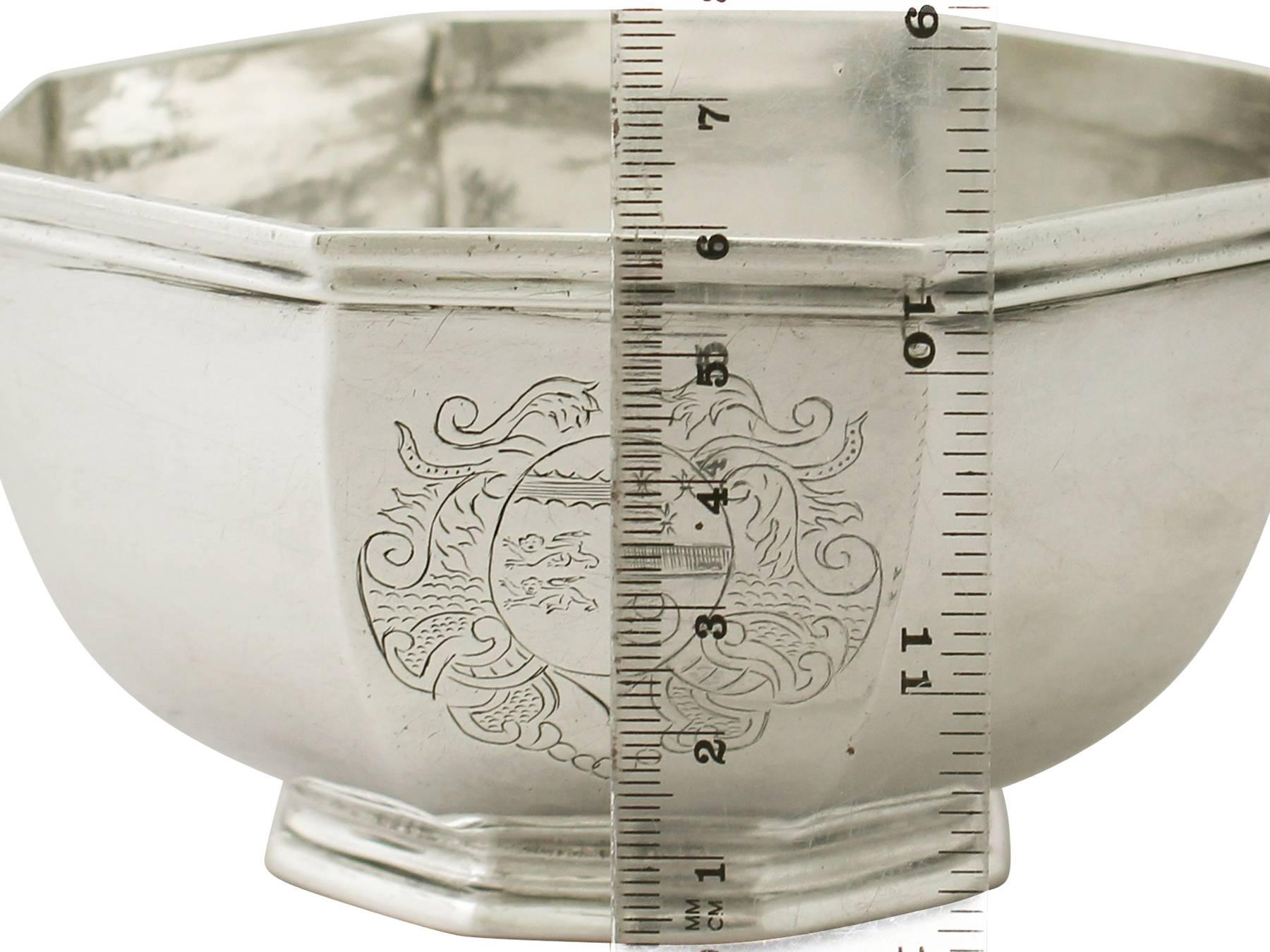 Britannia Standard Silver Bowl/Centerpiece by James Rood - Antique Queen Anne 4