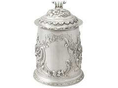 Britannia Standard Silver Tankard, Antique Queen Anne