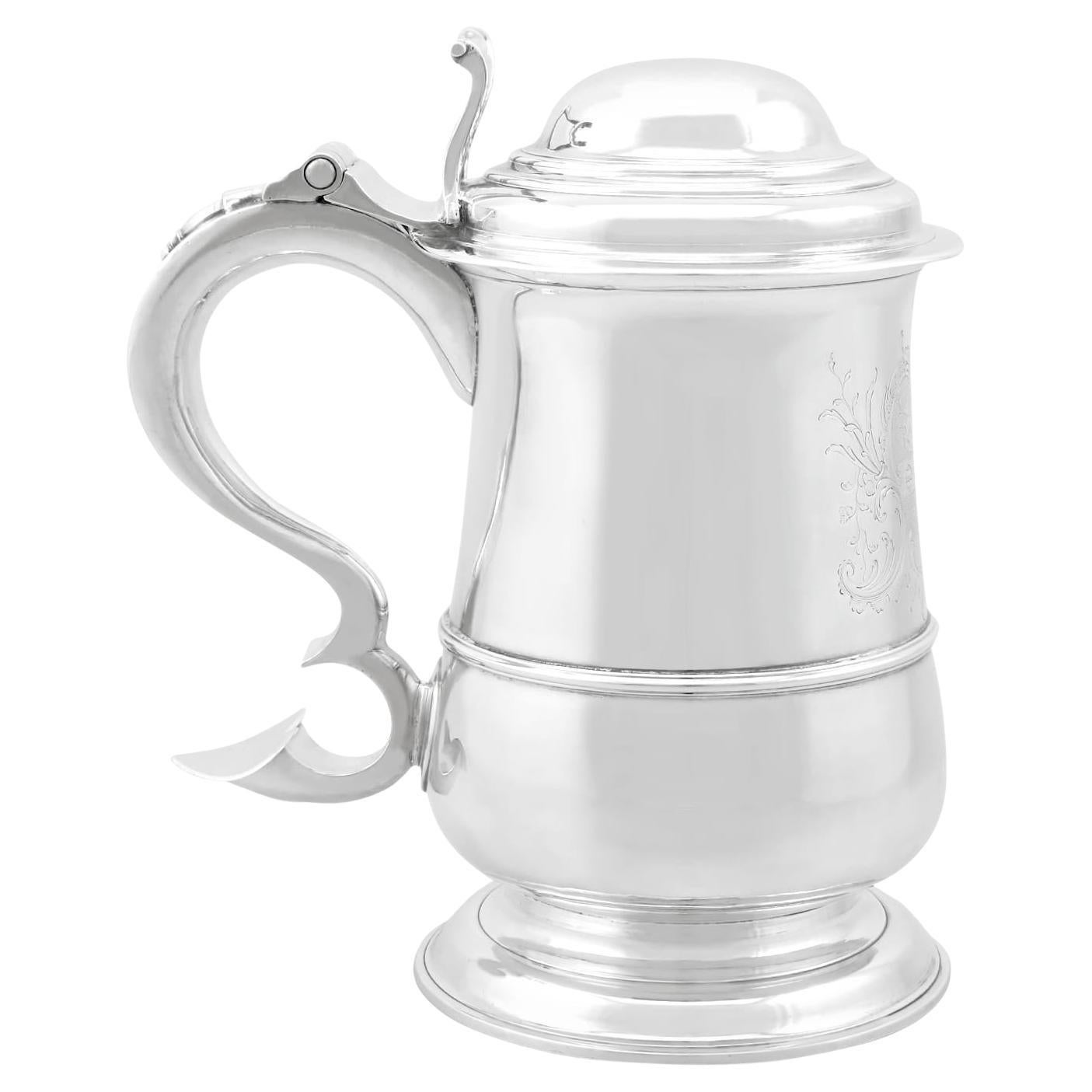 Antike George II Newcastle Sterling Silber Tankard (1759)