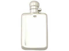 Sterling Silber Flachmann:: antik edwardianisch