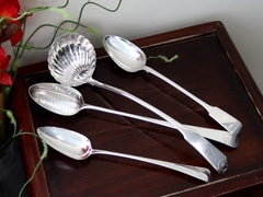 George III York Sterling Silver Old English Pattern Gravy Straining Spoon (1790)