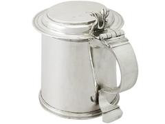 Sterling Silver Quart Tankard, Antique Charles II