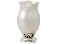 Antique Danish Sterling Silver Cream Jug / Creamer, Arts and Crafts Style