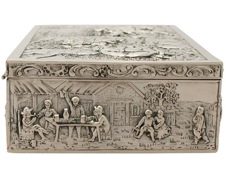 German Silver Jewelry Box, Antique circa 1900 at 1stDibs german