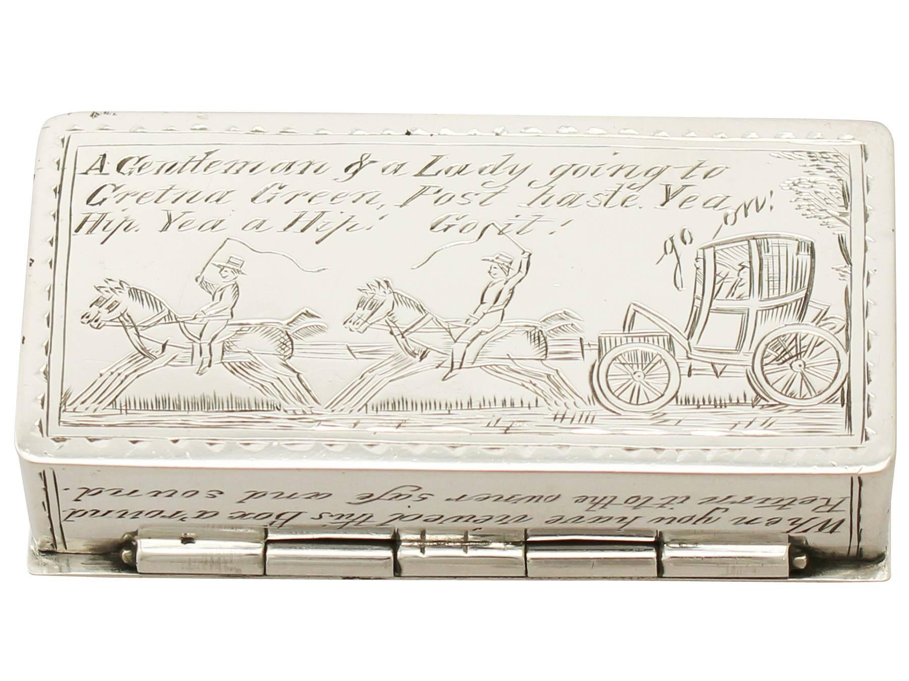 Early 20th Century Sterling Silver Snuff Box, Antique George V