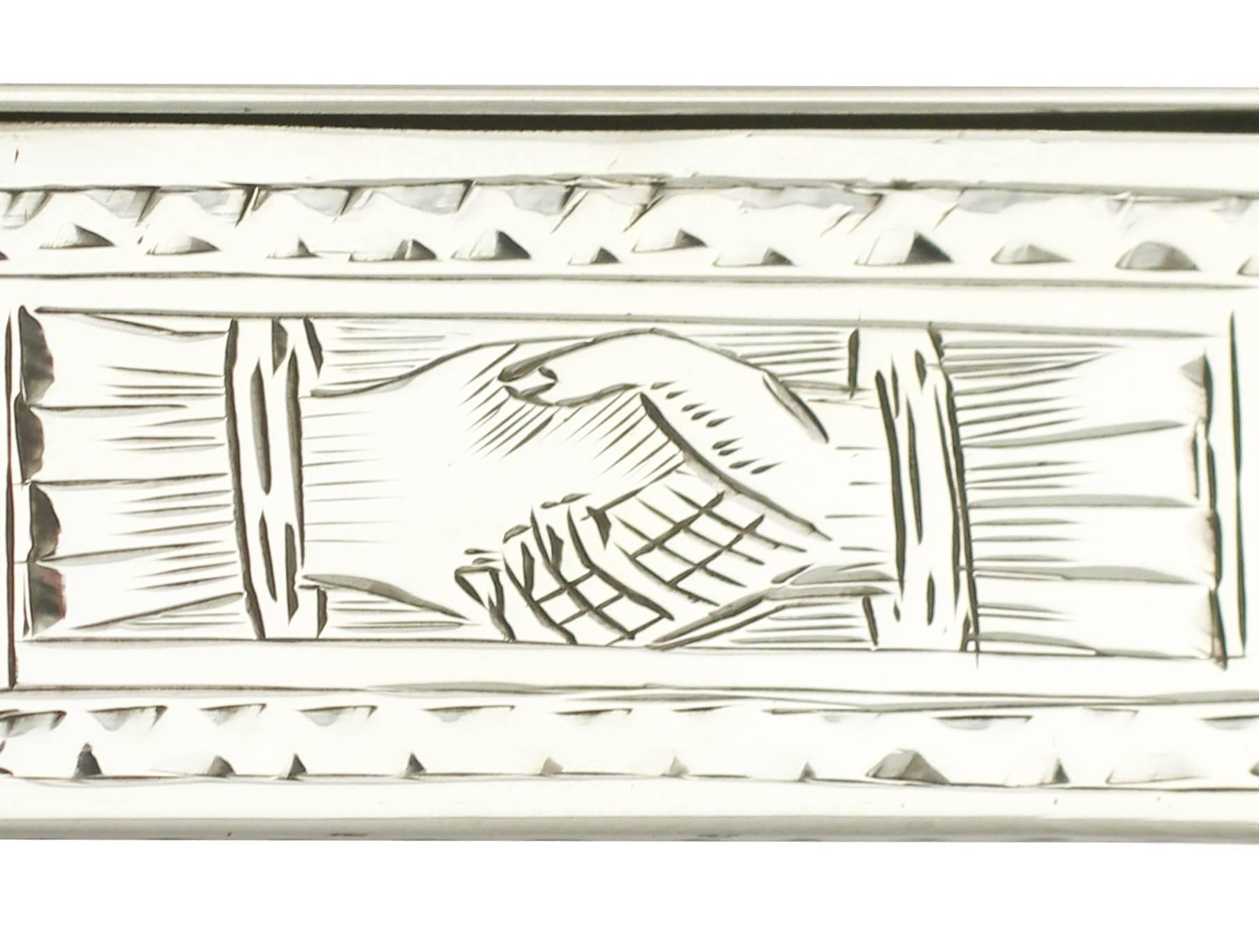 Sterling Silver Snuff Box, Antique George V 2