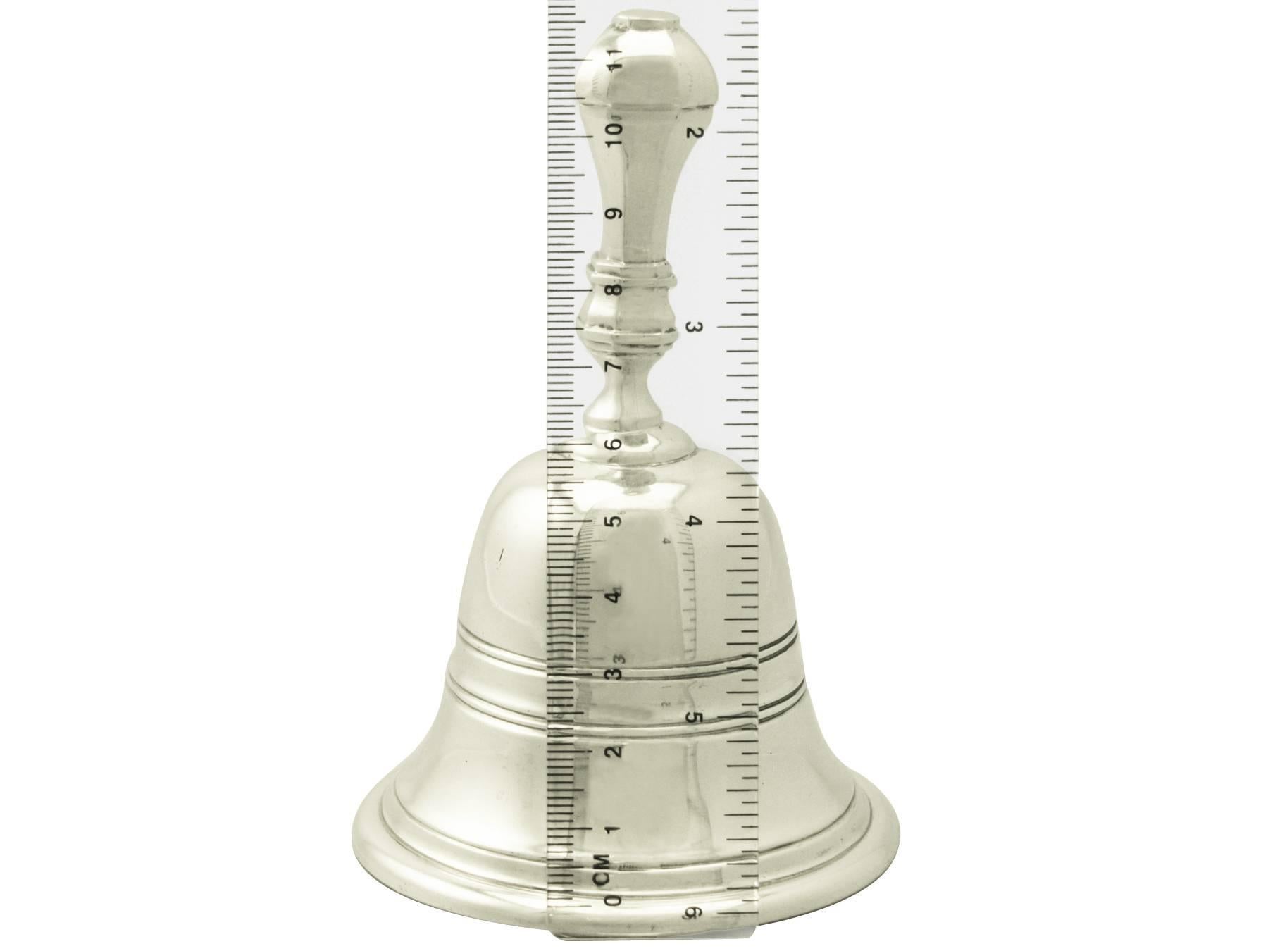 Sterling Silver Table Bell, Antique George V 3