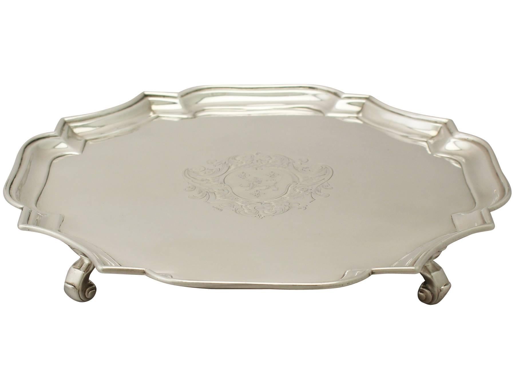 English George II Sterling Silver Salver