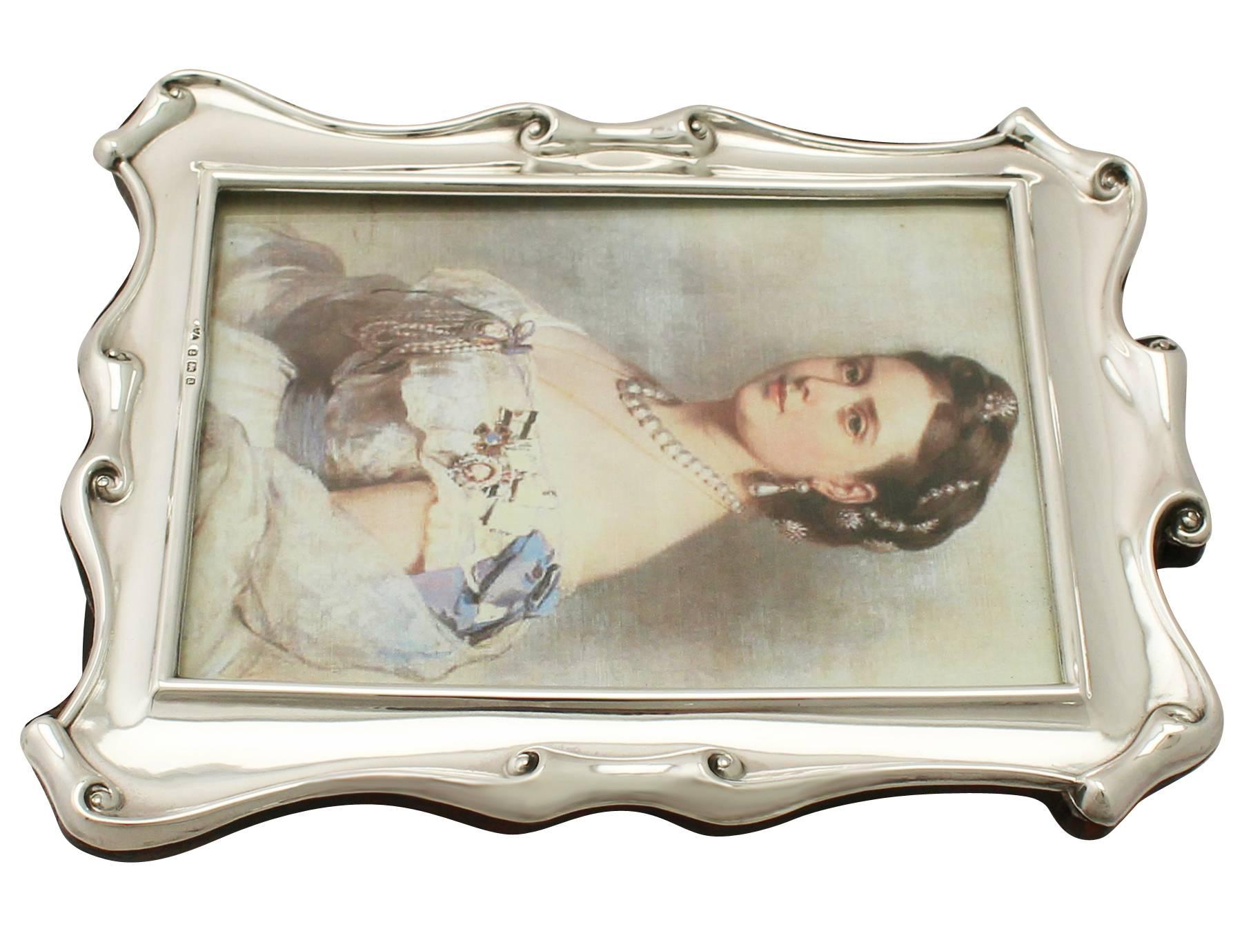 Sterling Silver Photograph Frame, Antique Victorian 1