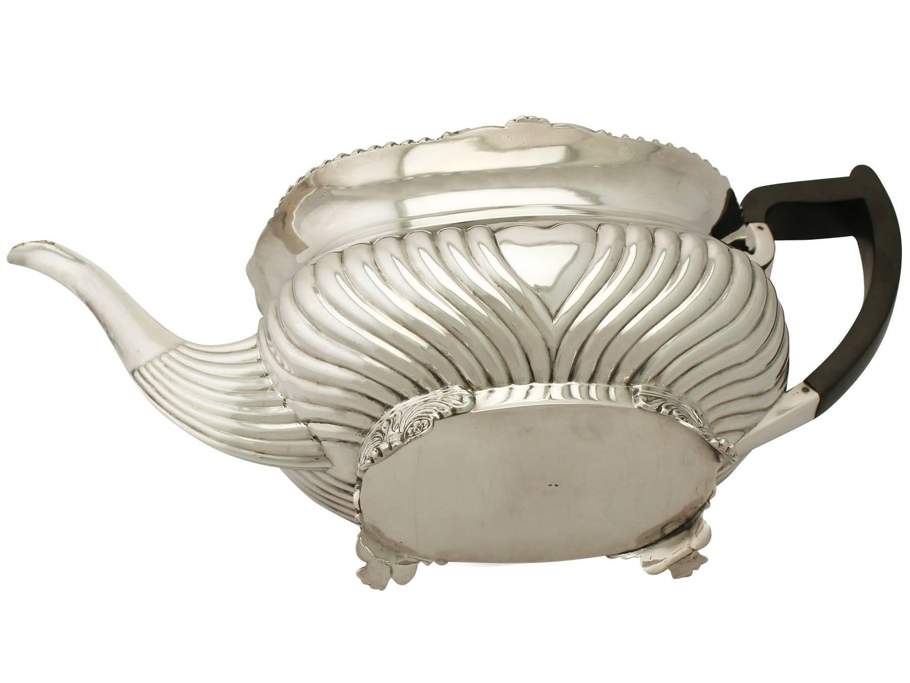 Sterling Silver Teapot, Antique Victorian 4