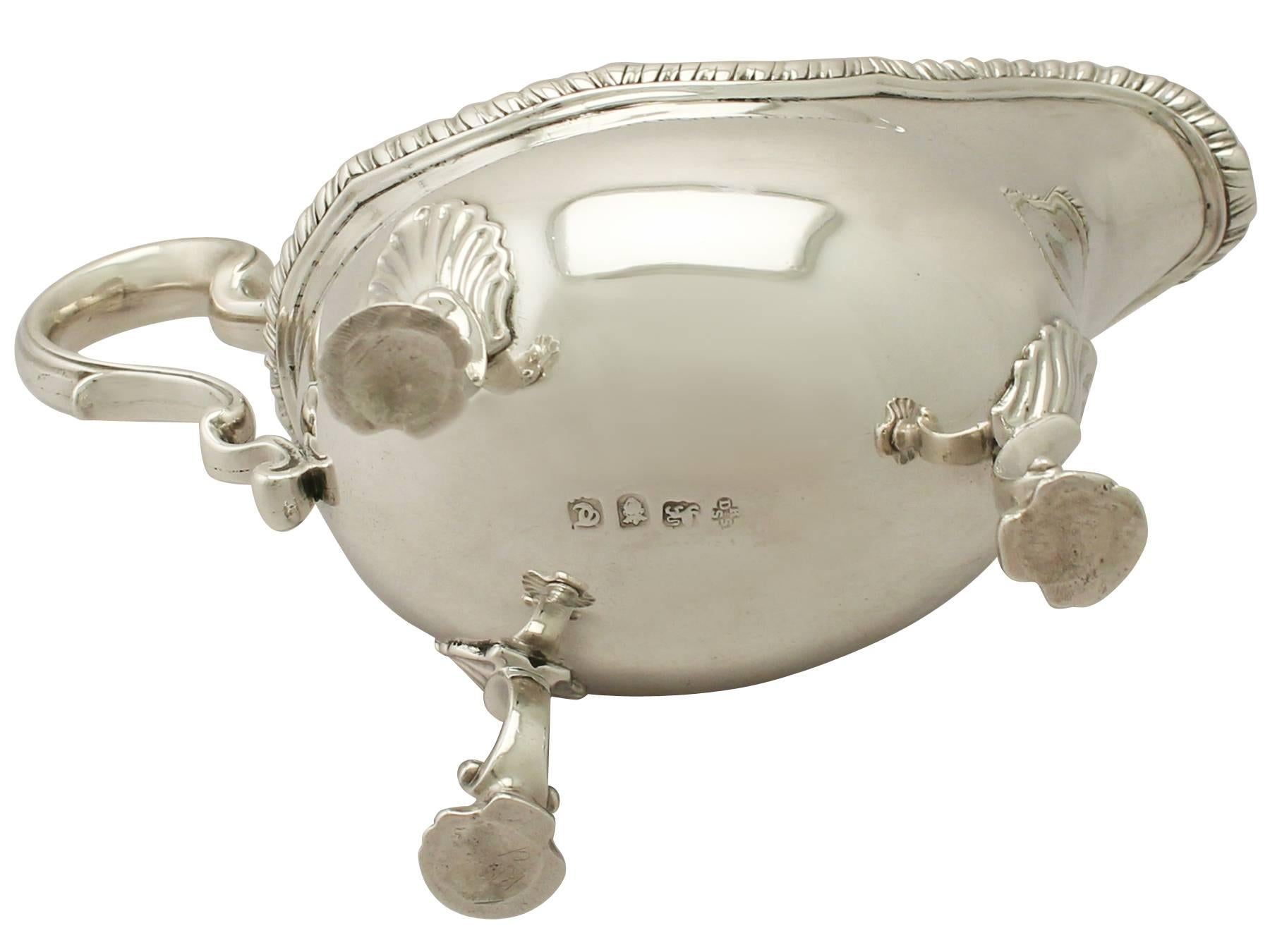 Sterling Silver Sauceboat/Gravey Boat, Antique George III 4