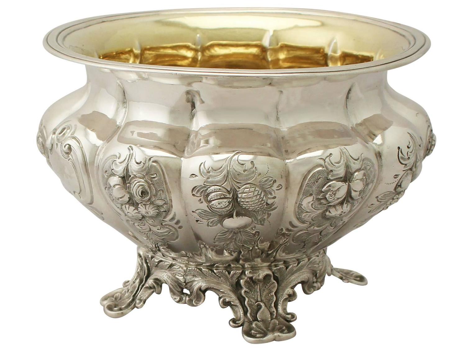 1830s Antique Victorian Sterling Silver Sugar Bowl For Sale at 1stdibs