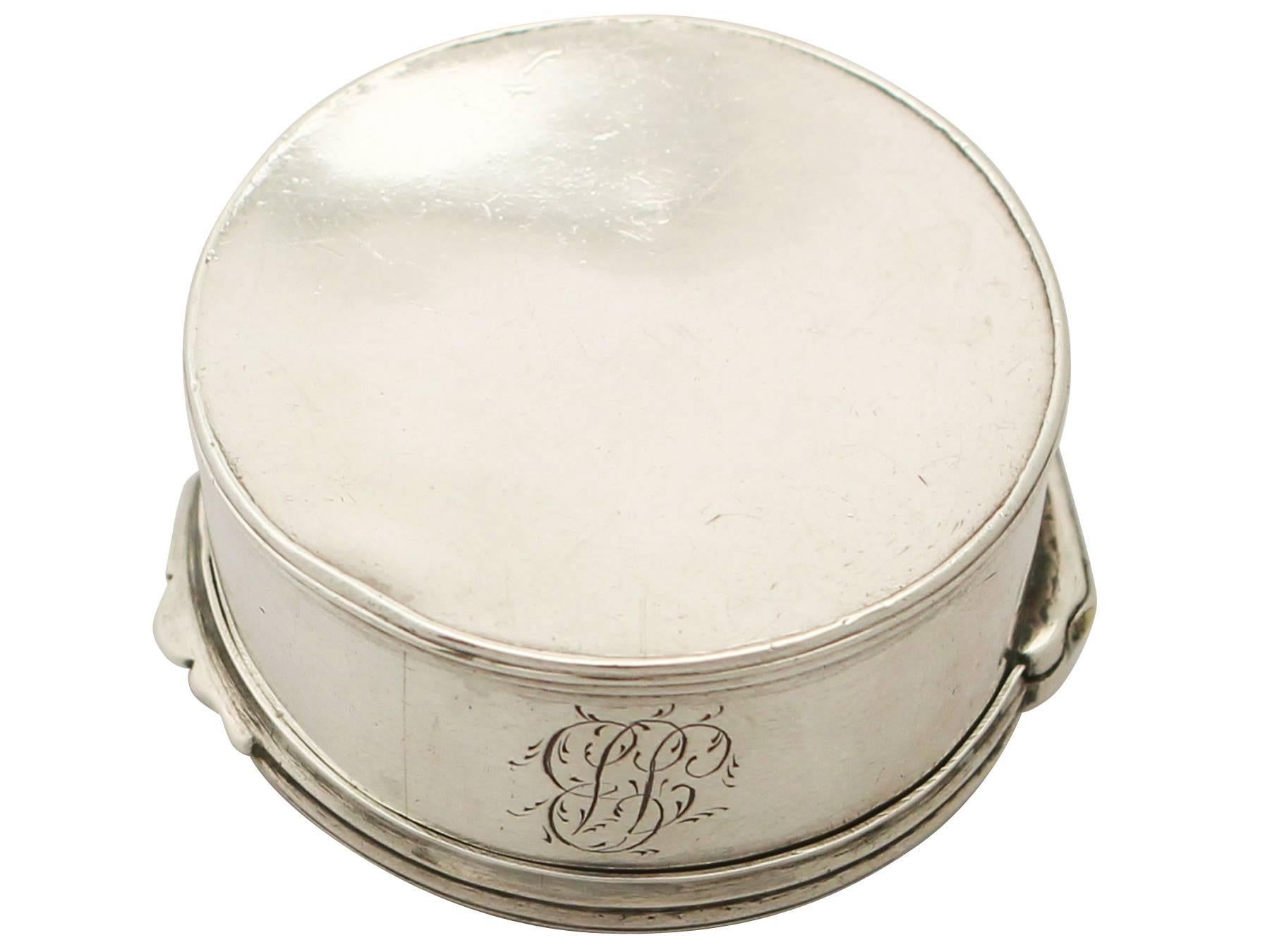 Sterling Silver Bougie Box, Antique George III 4