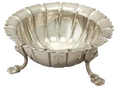 Antique 1750s Irish Sterling Silver Sugar/Bon Bon Bowl