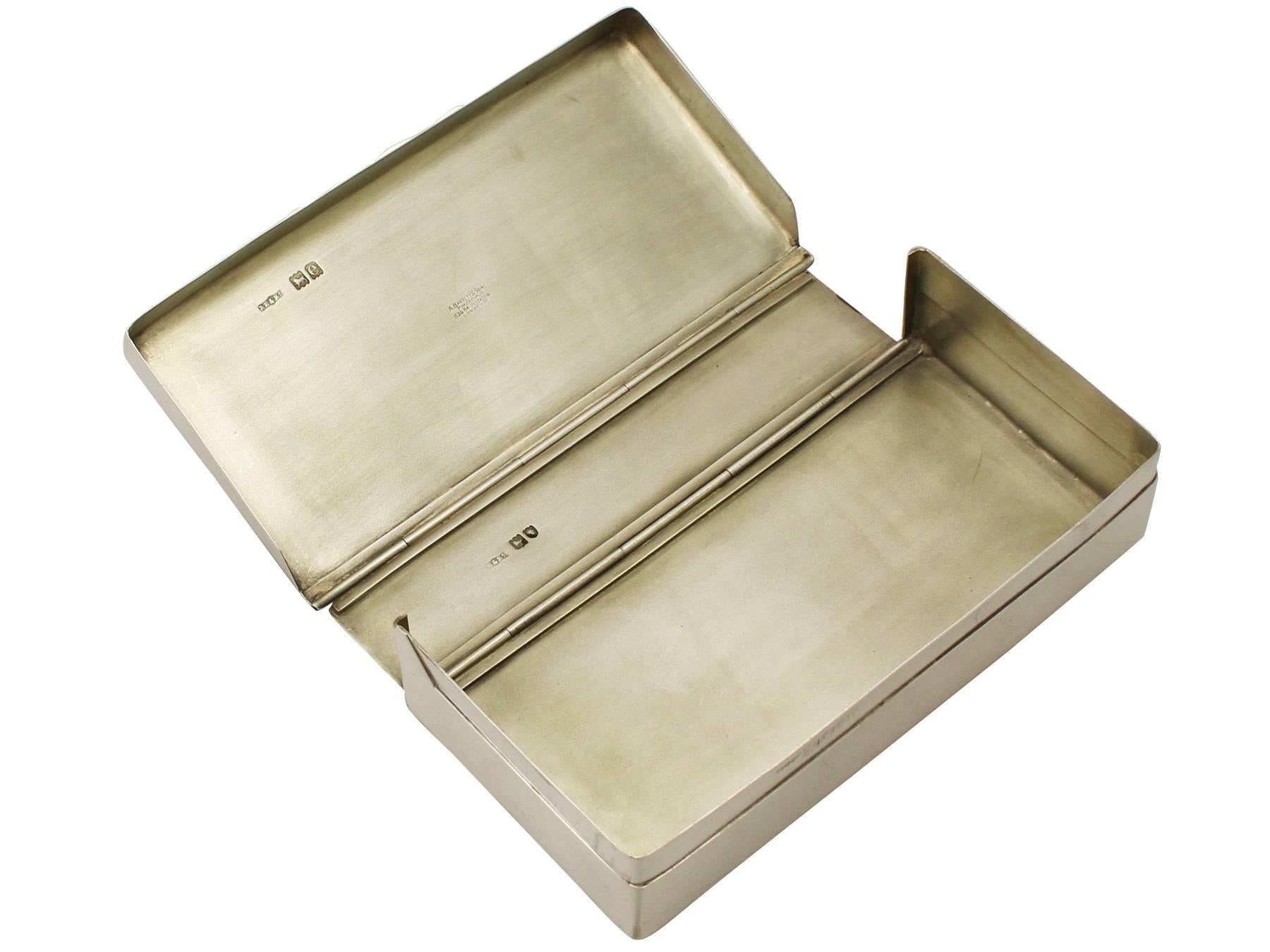 Sterling Silver Sandwich Box, Antique Victorian 2