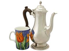 Sterling Silver Coffee Pot by Richard Comyns, George III Style, Antique