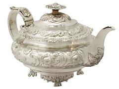 Sterling Silver Teapot, Antique George IV