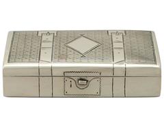 Russian Silver Snuff Box, Antique, circa 1870