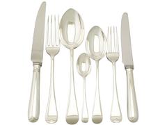 Sterling Silver Canteen of Cutlery for Six Persons, Antique George V